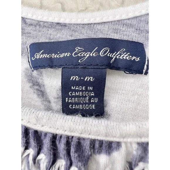 American Eagle Purple & White Floral Gradient Tank Top Womens Size M - Picture 3 of 9